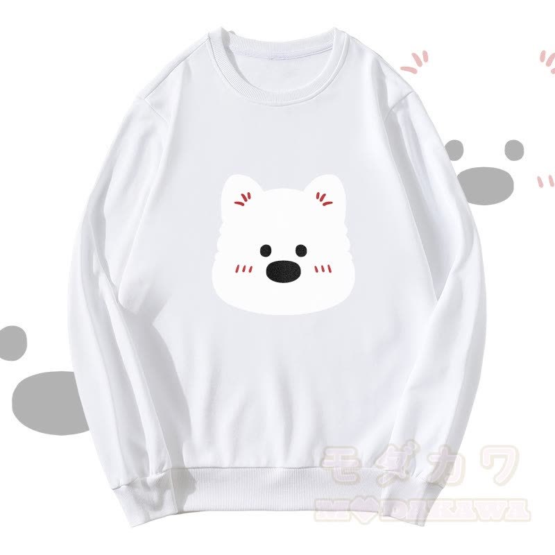 MODAKAWA Unisex-Sweatshirt mit niedlichem Bärenmotiv - Weiß - 5XL - image 4