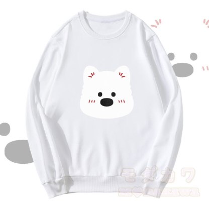 MODAKAWA Unisex-Sweatshirt mit niedlichem Bärenmotiv - Weiß - 5XL - image 4