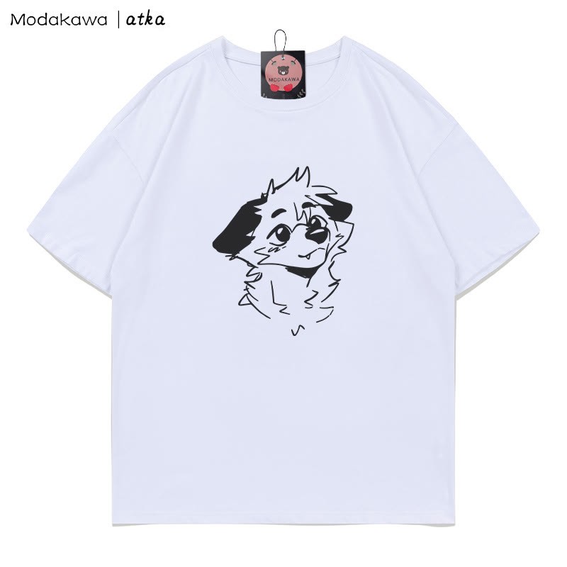 MODAKAWA X atka Anticipating Fox Grafik-T-Shirt - White - 5XL - image 3