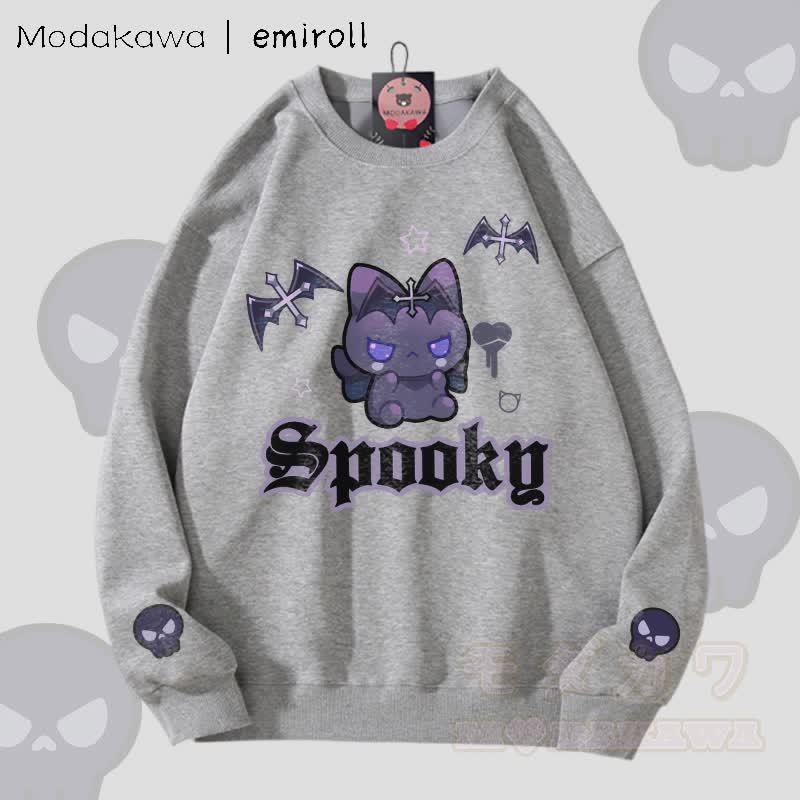 MODAKAWA X emiroll Devil Kitty Graphic Unisex Sweatshirt - Grau - 5XL - image 5