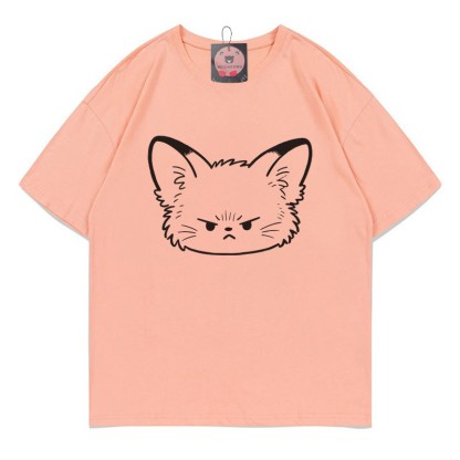 Modakawa T-Shirt mit Fuchs-Print - Peach - 5XL - image 4