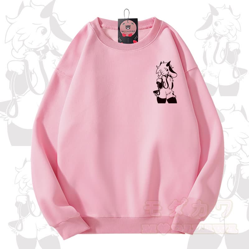 MODAKAWA X zarckets Goat Graphic Unisex Sweatshirt - Rosa - 3XL - image 8