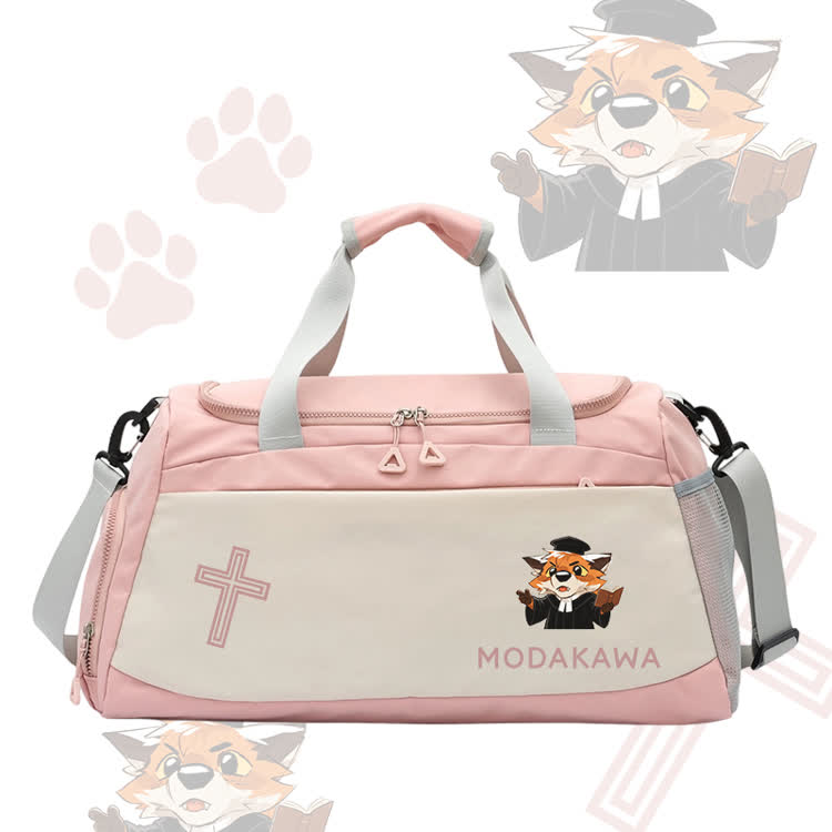 Fox Pastor Graphic Modakawa Sporttasche mit großem Fassungsvermögen - Pink - 55*28*26 cm - image 3