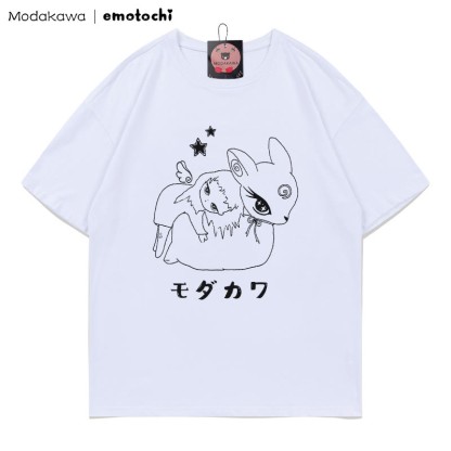 MODAKAWA X emotochi Bunny Girl Print T-Shirt - White - 5XL - image 4