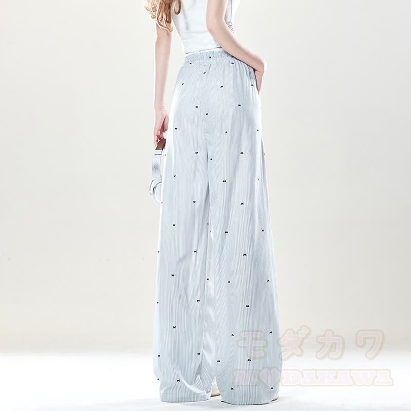 Zweiteiliges Set: Sternenmuster-Top mit schulterfreiem Spitzeneinsatz, gepunktete Hose mit weitem Bein und passendem Spitzentop mit Polka-Dot-Print, schulterfreiem Top und gepunkteter Hose mit weitem Bein - image 11