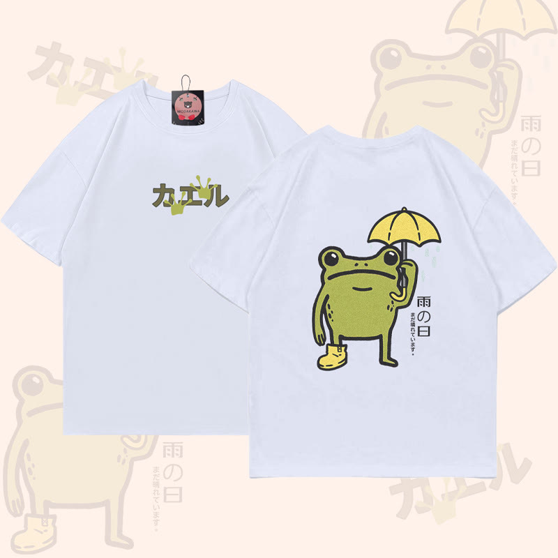 Rainy Frog Grafik-T-Shirt - White - 5XL - image 3