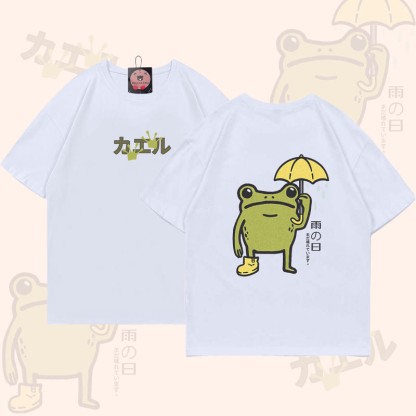 Rainy Frog Grafik-T-Shirt - White - 5XL - image 3