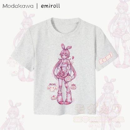 MODAKAWA X emiroll Rumi Graphic Damen Crop-Top aus 92 % gekämmter Baumwolle - Grau - XL - image 3