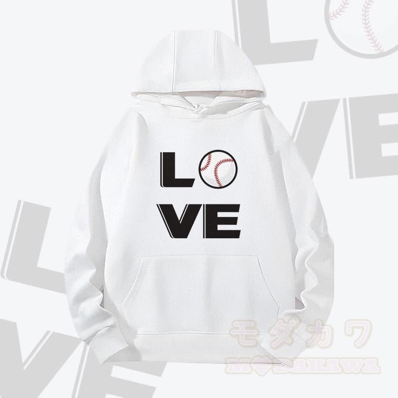 MODAKAWA LOVE Baseball Graphic Heavyweight Hoodie - Weiß - 2XL - image 3