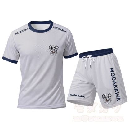 MODAKAWA X atka Tiger Graphic Herren-Sport-T-Shirt mit Kordelzug und passender Shorts - Weißes Set - 5XL - image 15