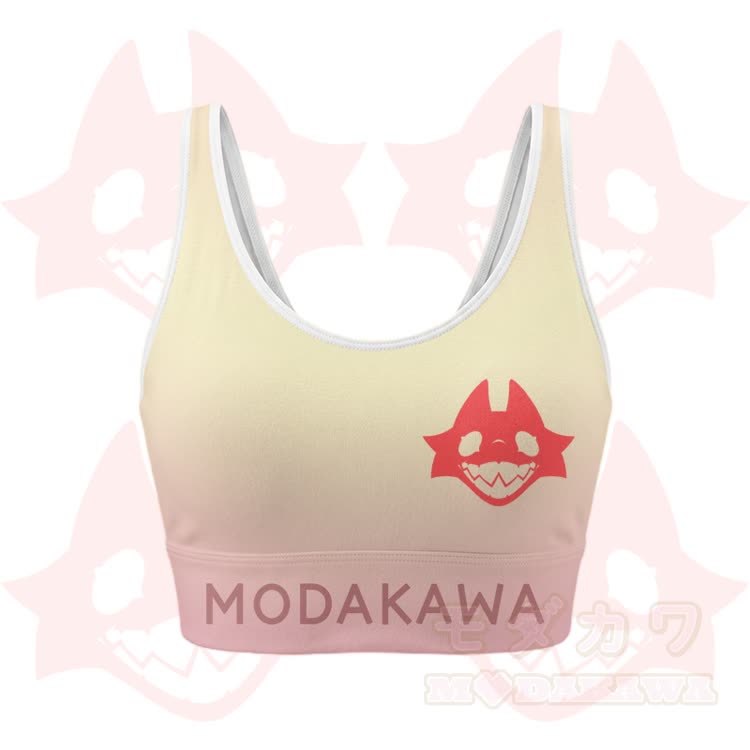 MODAKAWA X TiramisuRat Rat Graphic Gradient Sport-BH-Top Leggings passendes Outfit - Gelbes Oberteil - 5XL - image 4