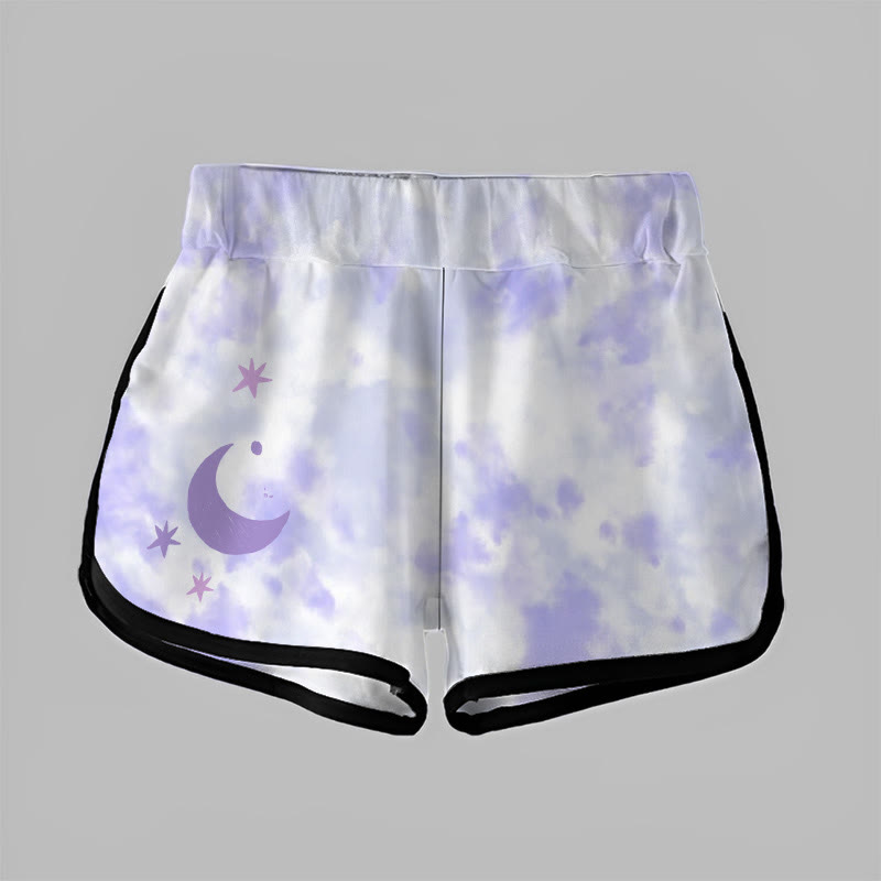 Modakawa-Shorts mit Farbverlauf und Mondbuchstaben-Print - image 4