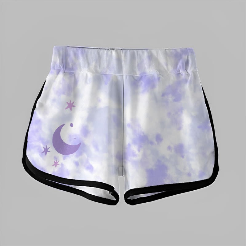 Modakawa-Shorts mit Farbverlauf und Mondbuchstaben-Print - image 4