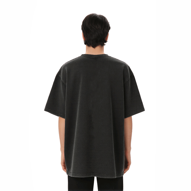 Modakawa Unisex Vintage Washed T-Shirt mit wütender Katzengrafik - image 4