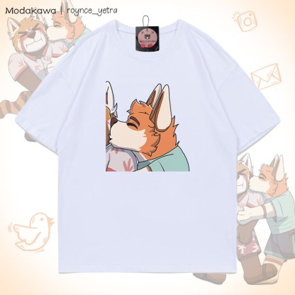 MODAKAWA X roynce_yetra Anderson Kisses Felipe Grafik-T-Shirt - White B - 5XL - image 5