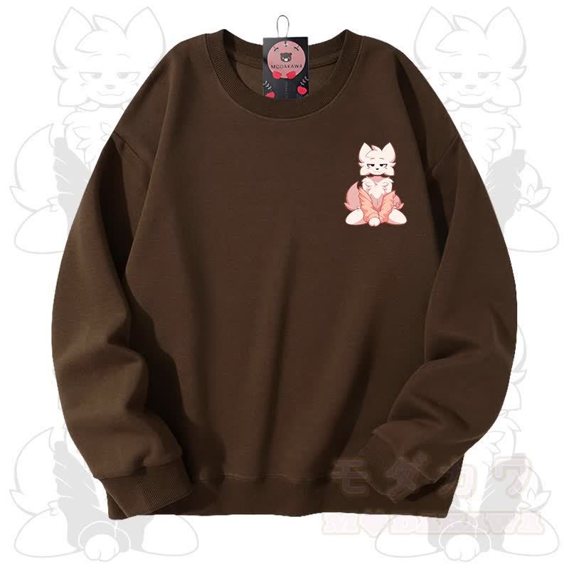 MODAKAWA X zarckets Fox Graphic Unisex Sweatshirt - Braun - 3XL - image 7