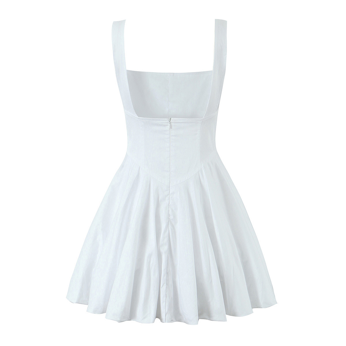 Vintage-Minikleid mit eckigem Ausschnitt und offenem Rücken - image 6