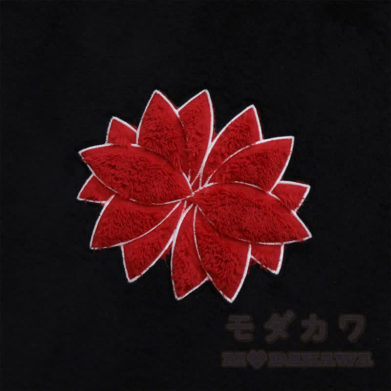 Flammwolken-Plüsch-Kapuzen-Einteiler-Pyjama - image 7