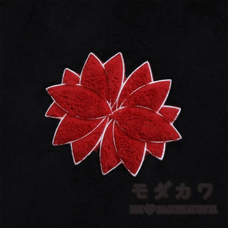 Flammwolken-Plüsch-Kapuzen-Einteiler-Pyjama - image 7