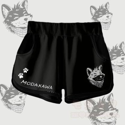 MODAKAWA Gradient Tongue-Out Koda Graphic Shorts - Schwarz - 5XL - image 7