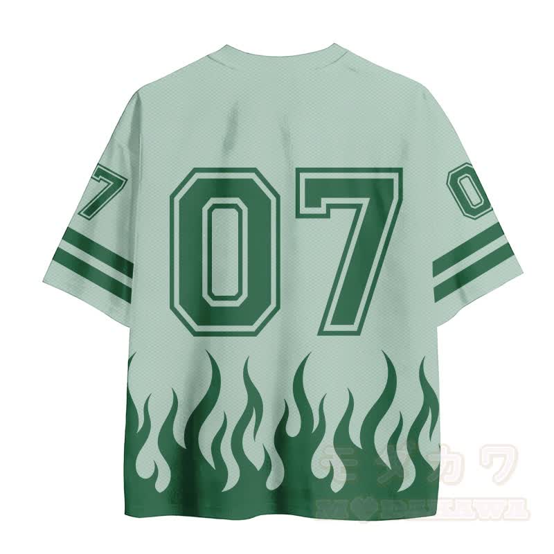 Fußballtrikot mit Freiheitsstatue-Motiv, Kreuz, Feuernummer, Grafik, Vintage-Mesh-Trikot - image 3