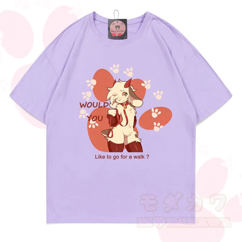 MODAKAWA X zarckets Goat Graphic 100% Baumwoll-T-Shirt - Hellviolett - 5XL - image 8