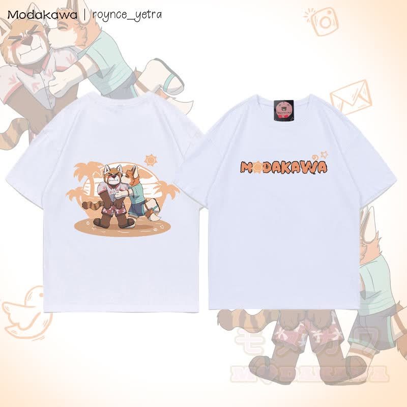 MODAKAWA X roynce_yetra Anderson Kisses Felipe Grafik-T-Shirt - Weiß A - 5XL - image 3