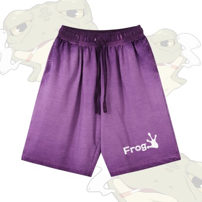 FROG Graphic Modakawa Shorts aus 100 % Baumwolle mit Farbverlauf im Vintage-Waschungs-Look - Purple - 5XL - image 3