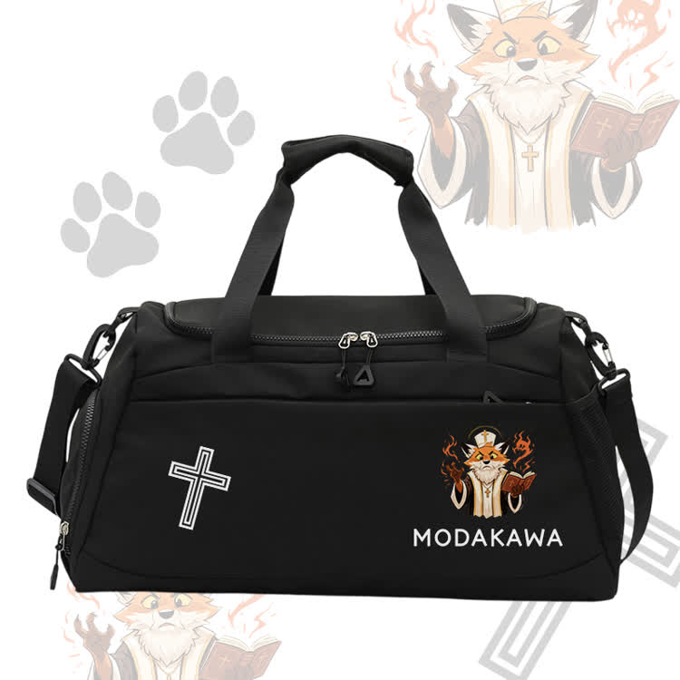 Fox Wizard Graphic Modakawa Sporttasche mit großem Fassungsvermögen - Black - 55*28*26 cm - image 4