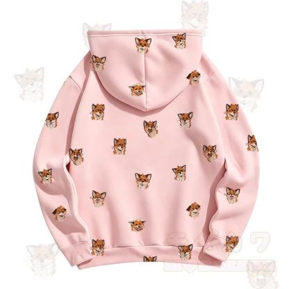 MODAKAWA Kapuzenpullover mit Cartoon-Fuchs-Allover-Print - image 8