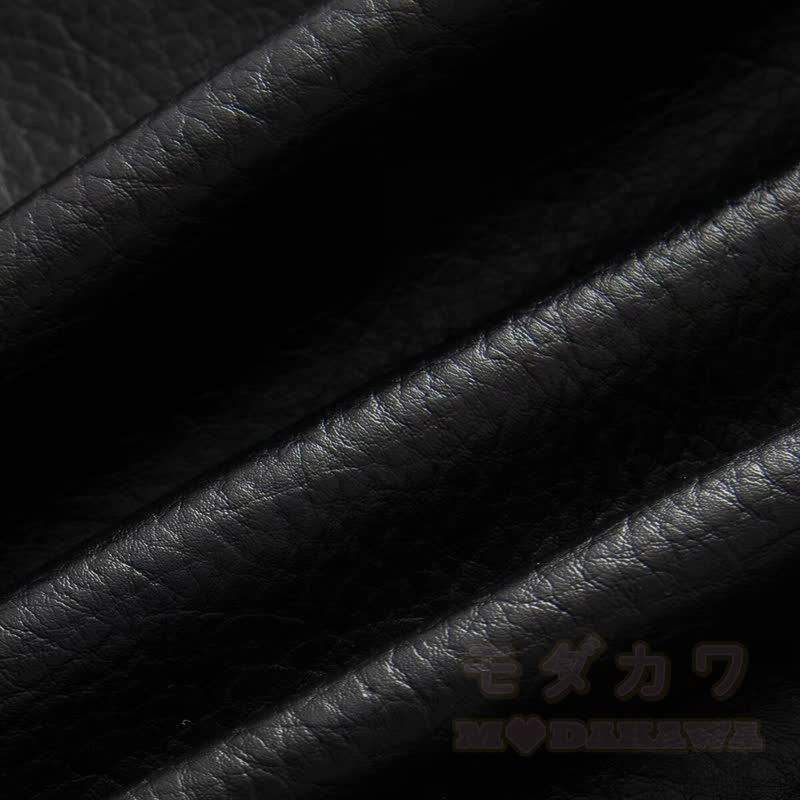 Vintage-Jacke aus Kunstleder mit Stehkragen und Reißverschluss, kurz geschnitten - image 11