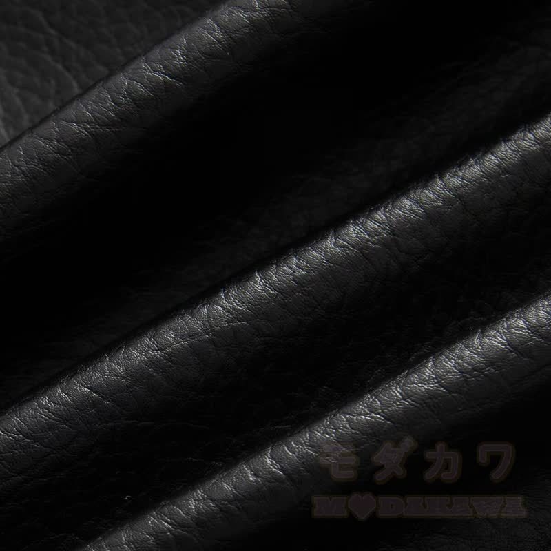 Vintage-Jacke aus Kunstleder mit Stehkragen und Reißverschluss, kurz geschnitten - image 11