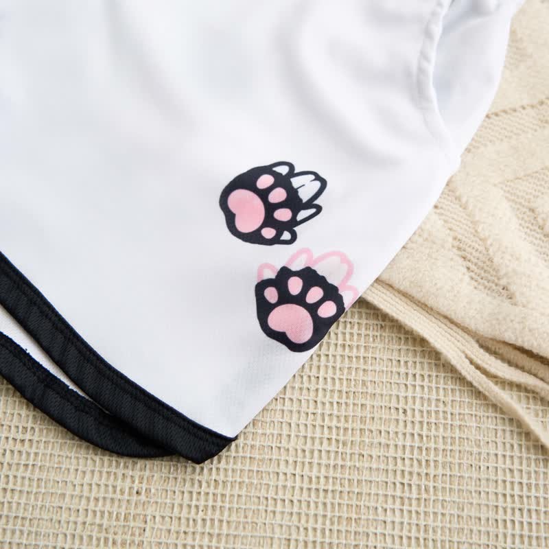 Modakawa Freizeitshorts mit niedlichem Katzenkrallen-Print - image 3