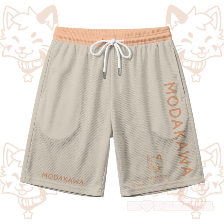 Ärmelloses, schnelltrocknendes Tanktop mit Katzenmotiv und passender Sporthose von Modakawa - Khaki-Shorts - 5XL - image 13