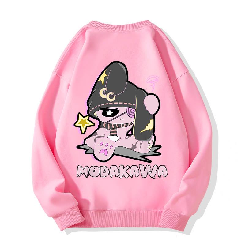 Unhappy Bunny Grafik Dunkle Ästhetik Unisex Streetwear Sweatshirt - Pink - 5XL - image 3