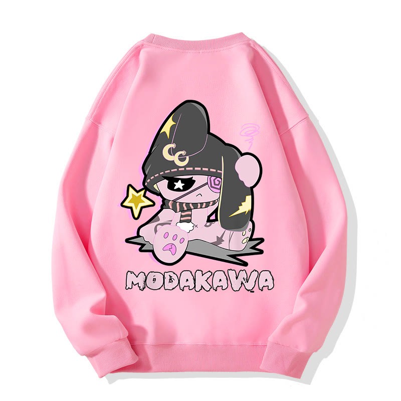 Unhappy Bunny Grafik Dunkle Ästhetik Unisex Streetwear Sweatshirt - Pink - 5XL - image 3