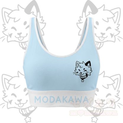 Kitty Graphic Crop Tank Sport Top Shorts Bikini Modakawa Matching Outfit - Blaues Oberteil - 4XL - image 6