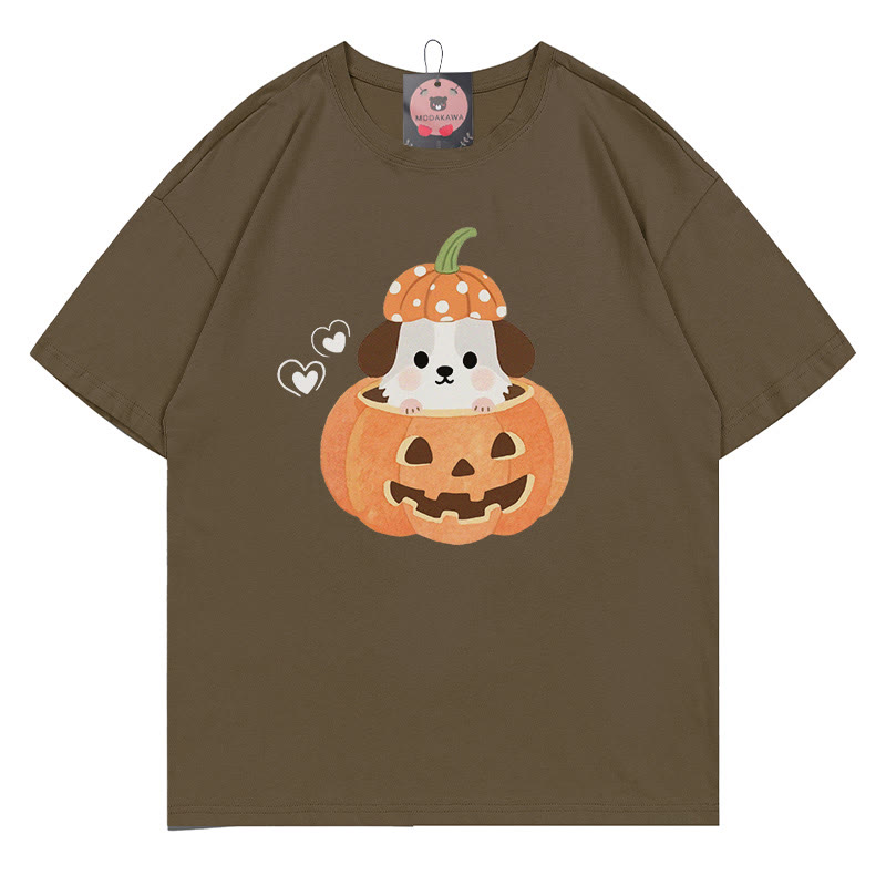 T-Shirt mit Kürbiswelpen-Print - Brown - 5XL - image 5