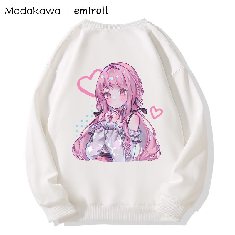 MODAKAWA X emiroll Nikki Print Rundhals-Sweatshirt - White - 5XL - image 5
