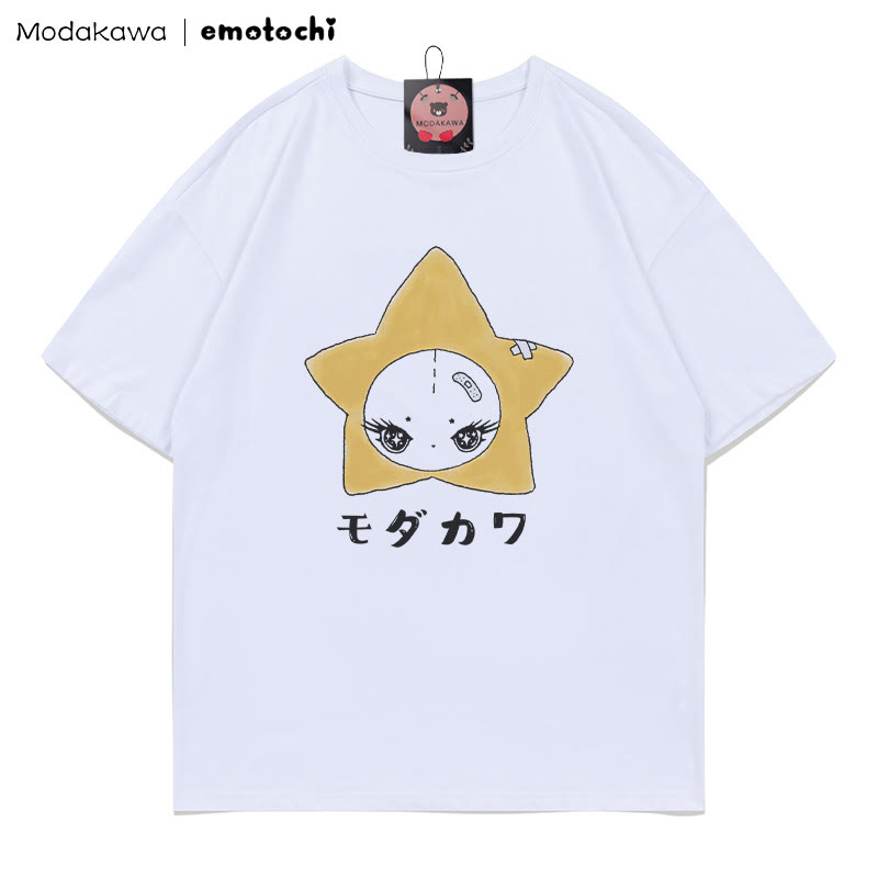 MODAKAWA X emotochi Sternenprint T-Shirt - White - 5XL - image 3
