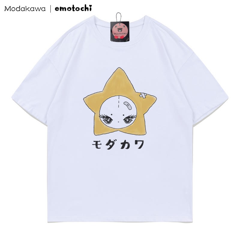 MODAKAWA X emotochi Sternenprint T-Shirt - White - 5XL - image 3