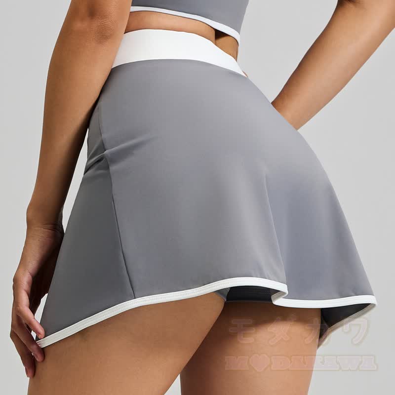 Lässiges Cami Crop Top und Split Skort Yoga Zweiteiliges Set - image 15