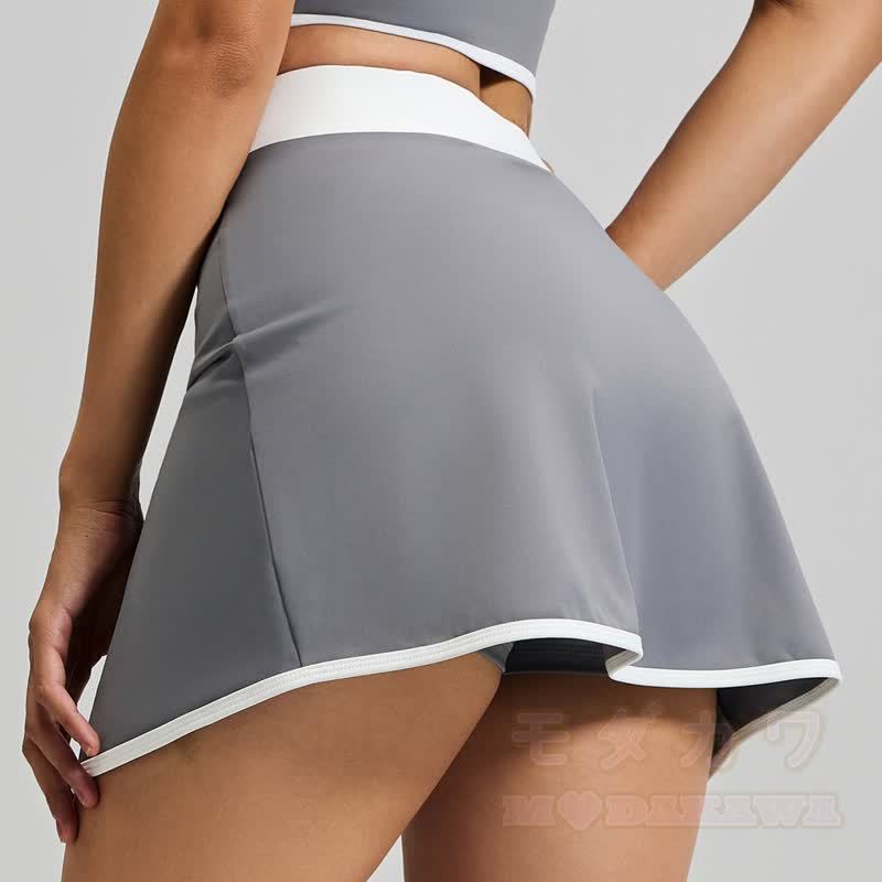 Lässiges Cami Crop Top und Split Skort Yoga Zweiteiliges Set - image 15