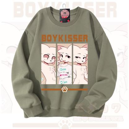 MODAKAWA X zarckets BOYKISSER Fuchs-Grafik Unisex-Sweatshirt - Hellgrün - 3XL - image 6