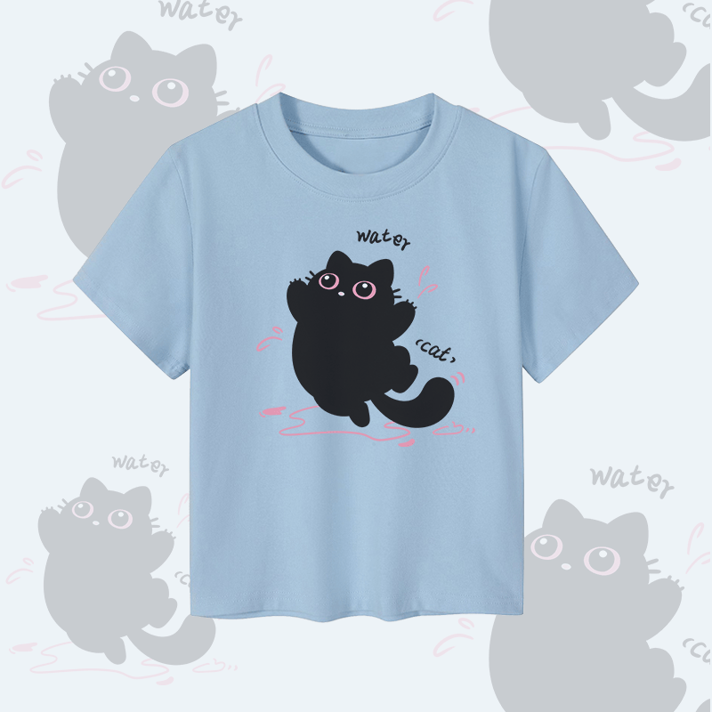 MODAKAWA Lustiges Oberteil mit schwarzer Katze und Grafik für Paare - Сгор Тор - Blue - 5XL - image 5
