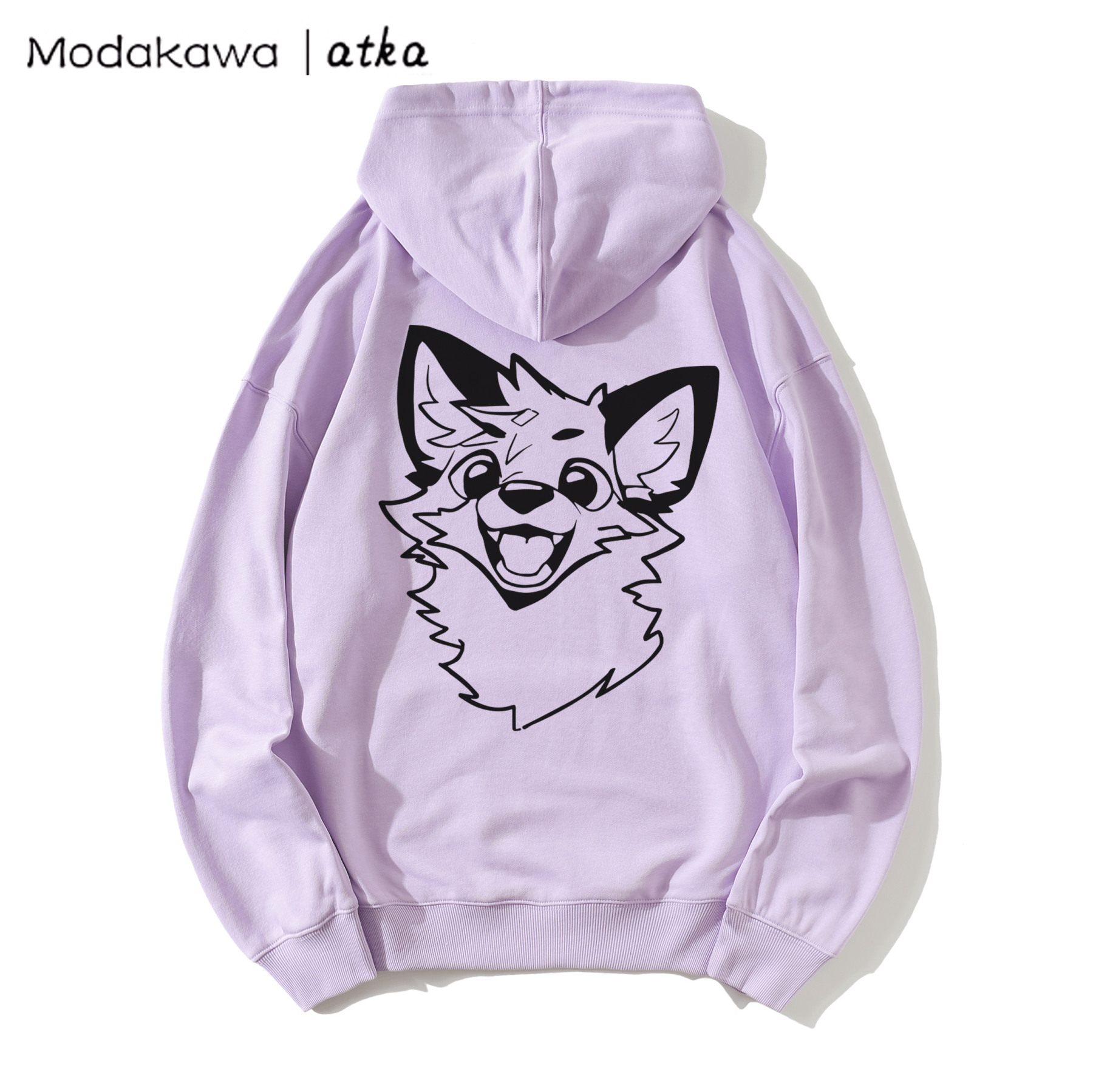 MODAKAWA X atka Lockerer Hoodie mit Fuchs-Print - Purple - 5XL - image 7