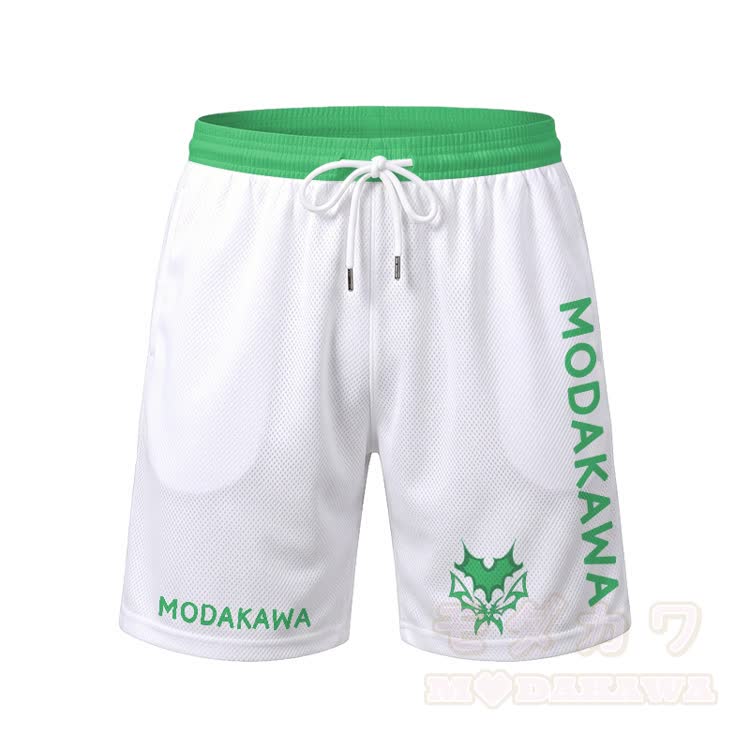 MODAKAWA X Aki Heart Bat Graphic Herren-Sport-T-Shirt mit Kordelzug und passender Shorts - Weiße Shorts - 5XL - image 10
