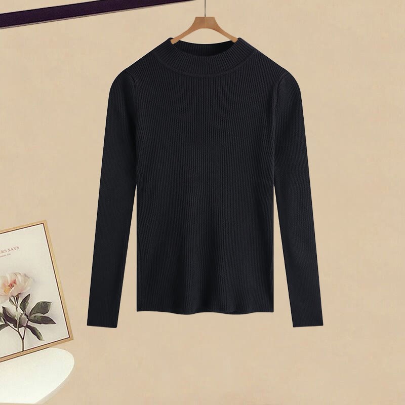 Schwarzes Top mit Kreuzstrickmuster, karierter Meerjungfrauenrock, passendes Outfit - Top - XL - image 3