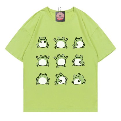 Modakawa T-Shirt mit Froschprint - Green - 5XL - image 4