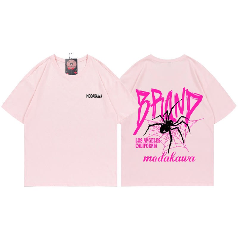 BRAND LOS ANGELES CALIFORNIA Spider Print Modakawa T-Shirt - Pink - 5XL - image 3